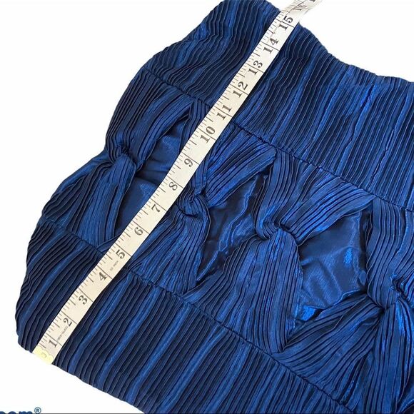 LE CHATEAU Blue Metallic Strapless Fitted Dress S - Picture 8 of 9